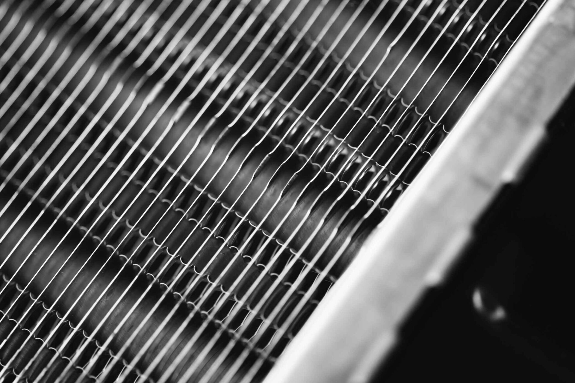 car radiator close up